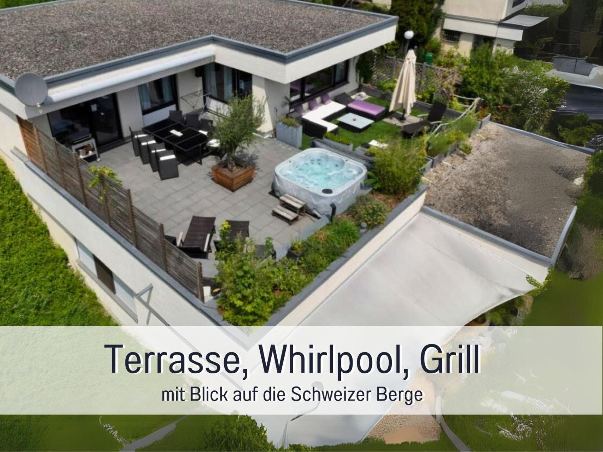 Penthouse - 3 Schlafzimmer- Sonnige Dachterrasse -Whirlpool & Alpenblick - Perfekt Fuer Romantik Oder Familienurlaub Mit Kind, Hund Willkommen - By Ferienwohnenamsee - Uberlingen Exterior photo